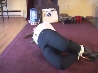 Oral Sex Captured, Hogtied And Cleave-gagged On The Floor Venezolana - 1