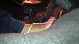 AdblockPlus Woman Wearing Sexy Sandals Films Herself Pushing The Pedals As She Drives Skirt - 1