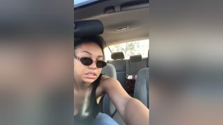 Two Bored Ebony Bombshell Shows Her Caramel Feet With Long Orange Toe Nails In The Car Tory Lane - 1