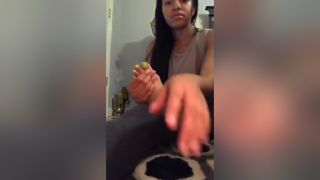 Dominicana Beautiful Ebony Teen Shows And Worships Her Own Black Feet With Yellow Toe Nails Punishment - 1