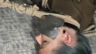 Fuck Her Hard Blue Haired Girl Tied Up And Blanket Bondage Pareja - 1