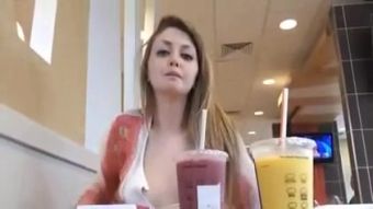 CzechMassage Horny girl at McDonalds Freeporn - 1