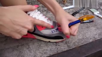 Kendra Lust Cutting up her brand new air max Eva Angelina - 2