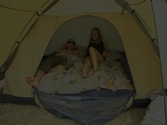 FreeXCafe 2 studs double fuck cute college angel in the tent Classy - 2