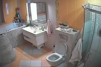 HotShame pregnant wife in the toilet Nipple - 1