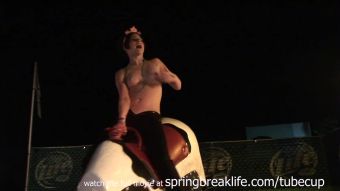 Futa SpringBreakLife Video: Topless Bull Riding Amateur Cum - 2