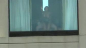 Infiel Neighbor window sex is voyeured on my home camera Spycam - 1