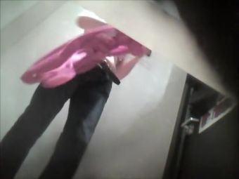 HotShame Girl out of her pants shot by voyeur cam in dressing room Ffm - 1