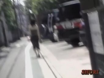 Three Some Smooth Asian vixen in really wild street sharking video Putita - 2