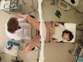 Soles Dildo fuck for hot Jap during her medical examination Rough Fucking - 1
