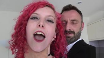 French Clothespinned pussy submissive sucks Double Penetration - 2