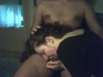 Gay Handjob Girlfriend sucking dick and swallowing Breasts - 1