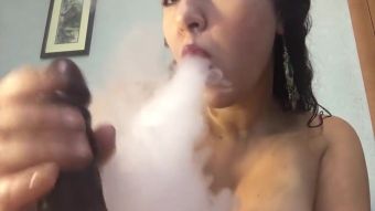 Mallu Smoke Fetish + Handjob+ Boobsjob From Beautifull Busty Brunn Solo - 2