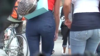 Hot Brunette Pretty Asian wenches engage in public candid video Cuminmouth - 1