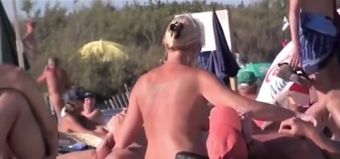 JuliaMovies French Naturist Woman Strokes Cocks Of Two Men On Nudist Beach C.urvy - 2